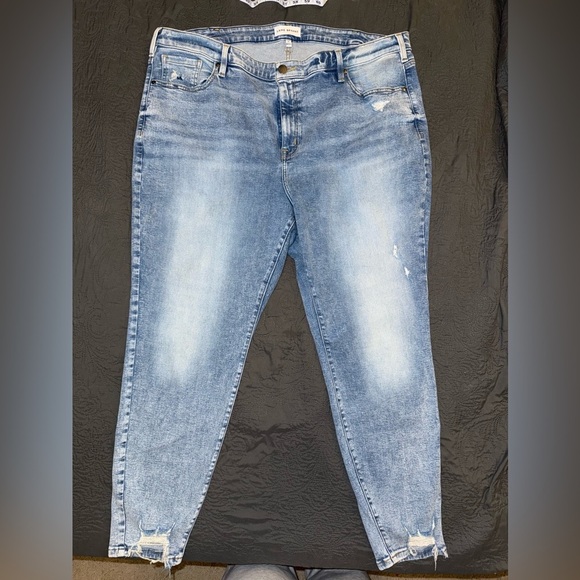 Lane Bryant Women’s 26 Distressed Skinny Jeans Medium Wash Stretch Denim - Picture 6 of 7